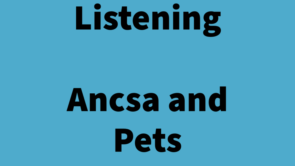 Listening: Ancsa and Pets