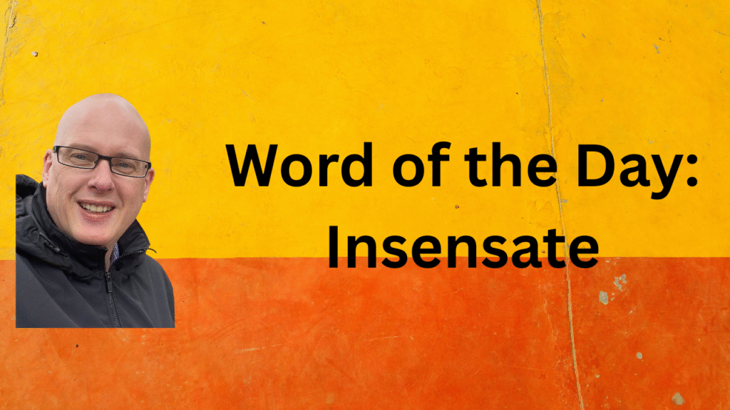 Word of the Day: Insensate