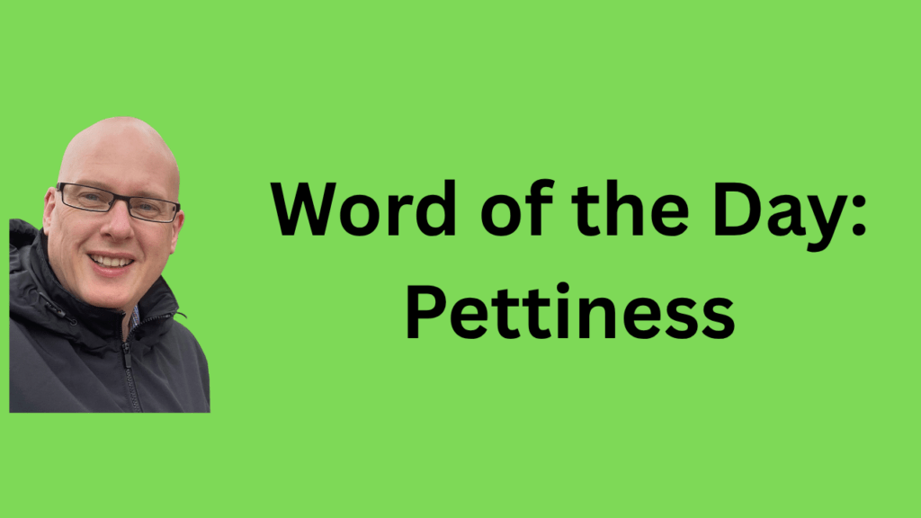 word of the day: pettiness